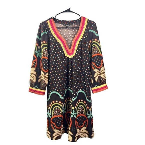 Luluvia Dresses & Skirts - Luluvia Women's Brown Polkadot Dress